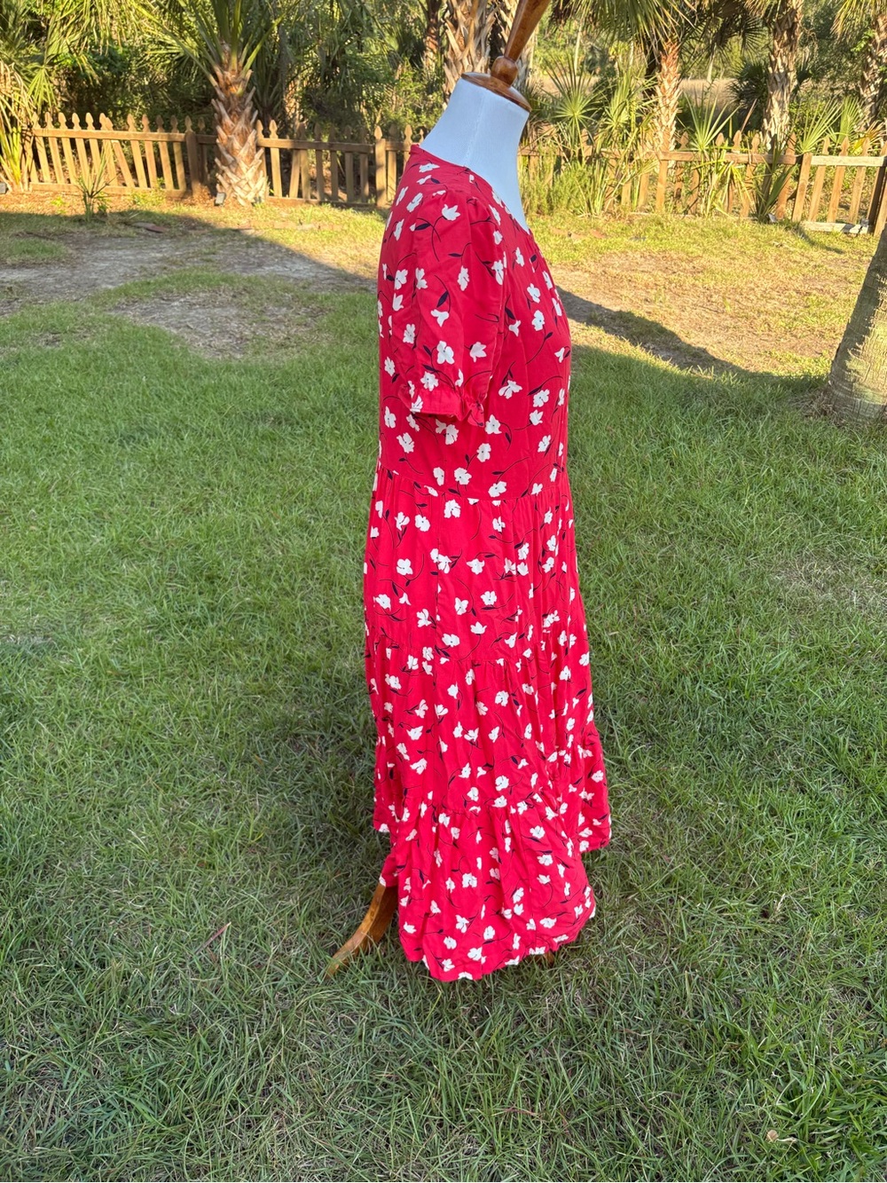 J. Crew Red Floral Maxi Dress - Picture 2 of 4